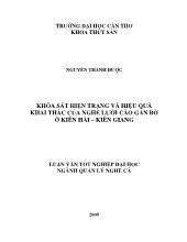Luận văn Khảo sát hiện trạng và hiệu quả khai thác của nghề lưới cào gần bờ ở Kiên Hải – Kiên Giang