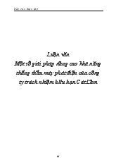 Luận văn Một số giải pháp nâng cao khả năng thắng thầu máy phát điện của công ty trách nhiệm hữu hạn Cát Lâm