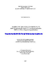 Luận văn Nghiên cứu khả năng gây bệnh của vi khuẩn edwardsiella ictaluri và aeromonas hydrophila trên cá tra (pangasius hypophthalmus)