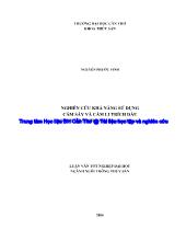 Luận văn Nghiên cứu khả năng sử dụng cám sấy và cám li trích dầu của cá rô phi (oreochromis niloticus)