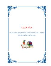 Luận văn Phân tích hoạt động kinh doanh của hãng hàng không Việt Nam