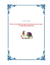 Luận văn Phân tích tình hình sử dụng vốn kinh doanh của công ty Cổ phần Đường Biên Hòa