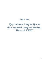 Luận văn Quy trình mua hàng và dịch vụ chăm sóc khách hàng của hotdeal - Phân tích swot