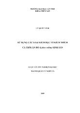 Luận văn Sử dụng các loại kích dục tố kích thích cá trôi ấn độ (labeo rohita) sinh sản