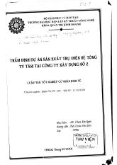 Luận văn Thẩm định dự án sản xuất trụ điện bê tông ty tảm tại công ty xây dựng số 2