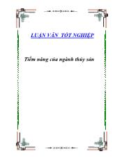 Luận văn Tiềm năng của ngành thủy sản