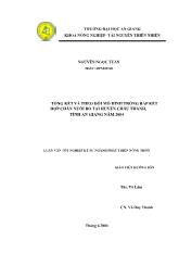 Luận văn Tổng kết và theo dõi mô hình trồng bắp kết hợp chăn nuôi bò tại huyện Châu Thành, tỉnh An Giang năm 2004