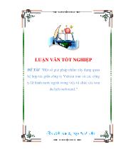 Một số giải pháp nhằm xây dựng quan hệ hợp tác giữa công ty Vietran tour và các công ty lữ hành nước ngoài trong việc tổ chức các tour du lịch outbound