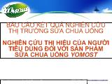 Nghiên cứu thị hiếu của người tiêu dùng đối với sản phẩm sữa chua uống yomost