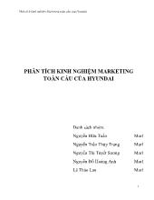 Phân tích kinh nghiệm marketing toàn cầu của hyundai