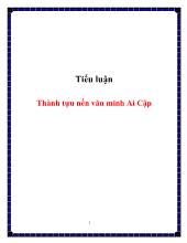 Tiểu luận Thành tựu nền văn minh Ai Cập