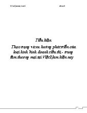 Tiểu luận Thực trạng và xu hướng phát triển của loại hình kinh doanh siêu thị - Trung tâm thương mại tại Việt Nam hiện nay