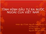 Tình hình đầu tư ra nước ngoài của Việt Nam