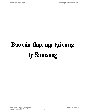 Tình hình hoạt động tại công ty Samsung