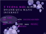 Ý tưởng mới: kinh doanh qua mạng internet