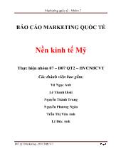 Báo cáo Marketing quốc tế - Nền kinh tế Mỹ