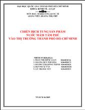 Chiến dịch tung sản phẩm nước mắm tám phú vào thị trường thành phố Hồ Chí Minh