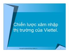 Chiến lược xâm nhập thị trường của Viettel