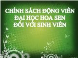 Chính sách động viên đại học hoa sen đối với sinh viên