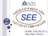 Chính sách động viên tại công ty CP thiết bị điện Sài Gòi