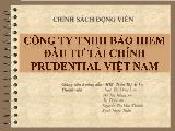 Công ty TNHH bảo hiểm đầu tư tài chính Prudential Việt Nam