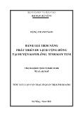 Đánh giá tiềm năng phát triển du lịch cộng ồng tại huyện konplôngt ỉnh Kon Tum