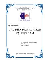 Đề tài Các diễn đàn mua bán tại Việt Nam