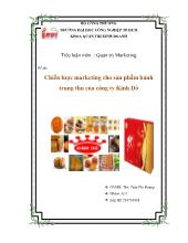 Đề tài Chiến lược marketing cho sản phẩm bánh trung thu tại công ty Kinh Đô