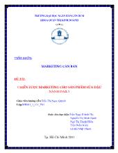 Đề tài Chiến lược marketing cho sản phẩm sữa đậu nành daily