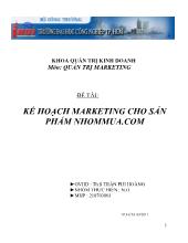 Đề tài Kế hoạch marketing cho sản phẩm nhommua.com