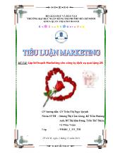Đề tài Lập kế hoạch Marketing cho công ty dịch vụ quà tặng 2B