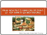 Đề tài Nghiên cứu nhu cầu sử dụng ly, hộp thân thiện môi trường