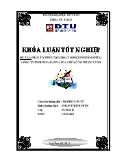 Đề tài Phân tích hiệu quả hoạt động kinh doanh tại công ty TNHH mua bán và sửa chữa ô tô Phước Linh