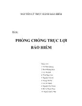 Đề tài Phòng chống trục lợi bảo hiểm