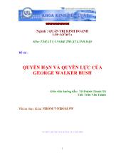 Đề tài Quyền hạn và quyền lực của george walker bush