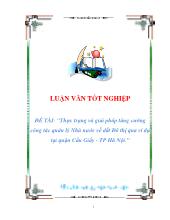 Đề tài Thực trạng và giải pháp tăng cường công tác quản lý Nhà nước về đất Đô thị qua ví dụ ở quận Cầu Giấy - TP Hà Nội