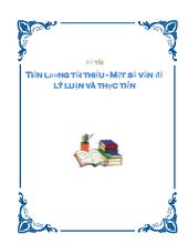 Đề tài Tiền lương tối thiểu - Một số vấn đề lý luận và thực tiễn