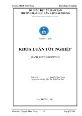 Khóa luận Hoàn thiện công tác kế toán nguyên vật liệu tại công ty cổ phần Xuân Thủy