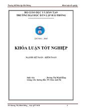 Khóa luận Hoàn thiện công tác kế toán vốn bằng tiền tại công ty TNHH thương mại và dịch vụ vận tải An Phú Lộc