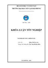 Khóa luận hoàn thiện tổ chức kế toán chi phí sản xuất và tính giá thành sản phẩm tại công ty cổ phần xây dựng và phát triển đầu tư Hải Phòng
