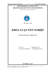 Khóa luận Hoàn thiện tổ chức kế toán doanh thu, chi phí và xác định kết quả kinh doanh tại công ty cổ phần thƣơng mại hóa chất Minh Khang