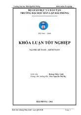 Khóa luận Hoàn thiện tổ chức kế toán tiền lương và các khoản trích theo lương tại công ty cổ phần cân Hải Phòng
