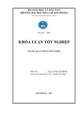 Khóa luận Phân tích tình hình tài chính và một số biện pháp nhằm cải thiện tình hình tài chính của công ty TNHH 1 TV thương mại dịch vụ và xuất nhập khẩu Hải Phòng