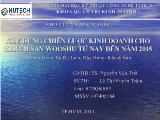 Khóa luận Xây dựng chiến lược kinh doanh cho khách sạn wooshu từ nay đến năm 2015