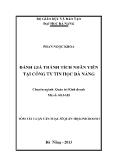 Luận văn Đánh giá thành tích nhân viên tại công ty tin học Đà Nẵng