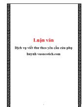 Luận văn Dịch vụ viết thư theo yêu cầu củu phụ huynh vuoncotich.com
