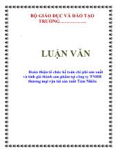 Luận văn Hoàn thiện tổ chức kế toán chi phí sản xuất và tính giá thành sản phẩm tại công ty TNHH thương mại vận tải sản xuất Tám Nhiên