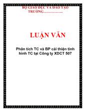 Luận văn Phân tích tài chính và BP cải thiện tình hình tài chính tại Công ty xây dựng công trình 507