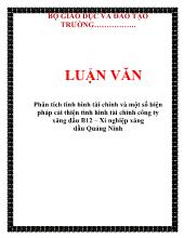 Luận văn Phân tích tình hình tài chính và một số biện pháp cải thiện tình hình tài chính công ty xăng dầu B12 – Xí nghiệp xăng dầu Quảng Ninh