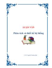 Luận văn Phân tích và thiết kế hệ thống